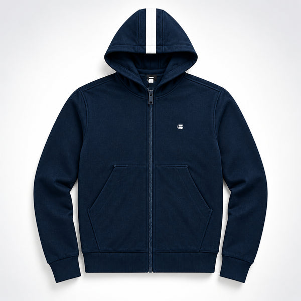 G-Star RAW Premium Core Hooded Zip Sweater – Dark Blue