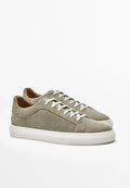 Massimo Dutti 'Olive Green' Sneakers - White Laces