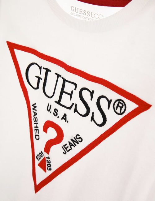 GUESS Triangle Logo T-Shirt White color