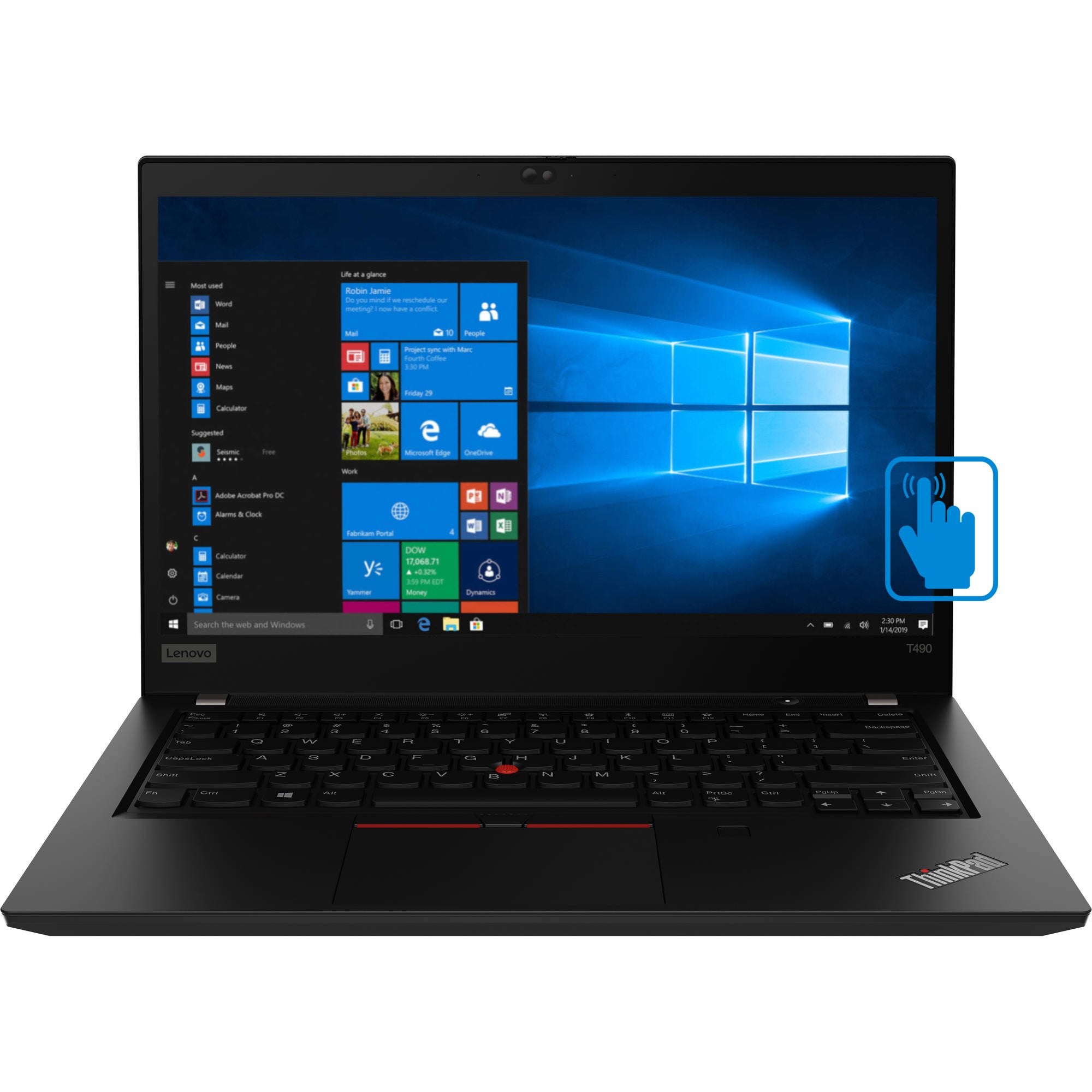 Lenovo ThinkPad T490 | Core i5-8th Gen | 16GB RAM | 256GB SSD | 14" FHD Touchscreen | Used