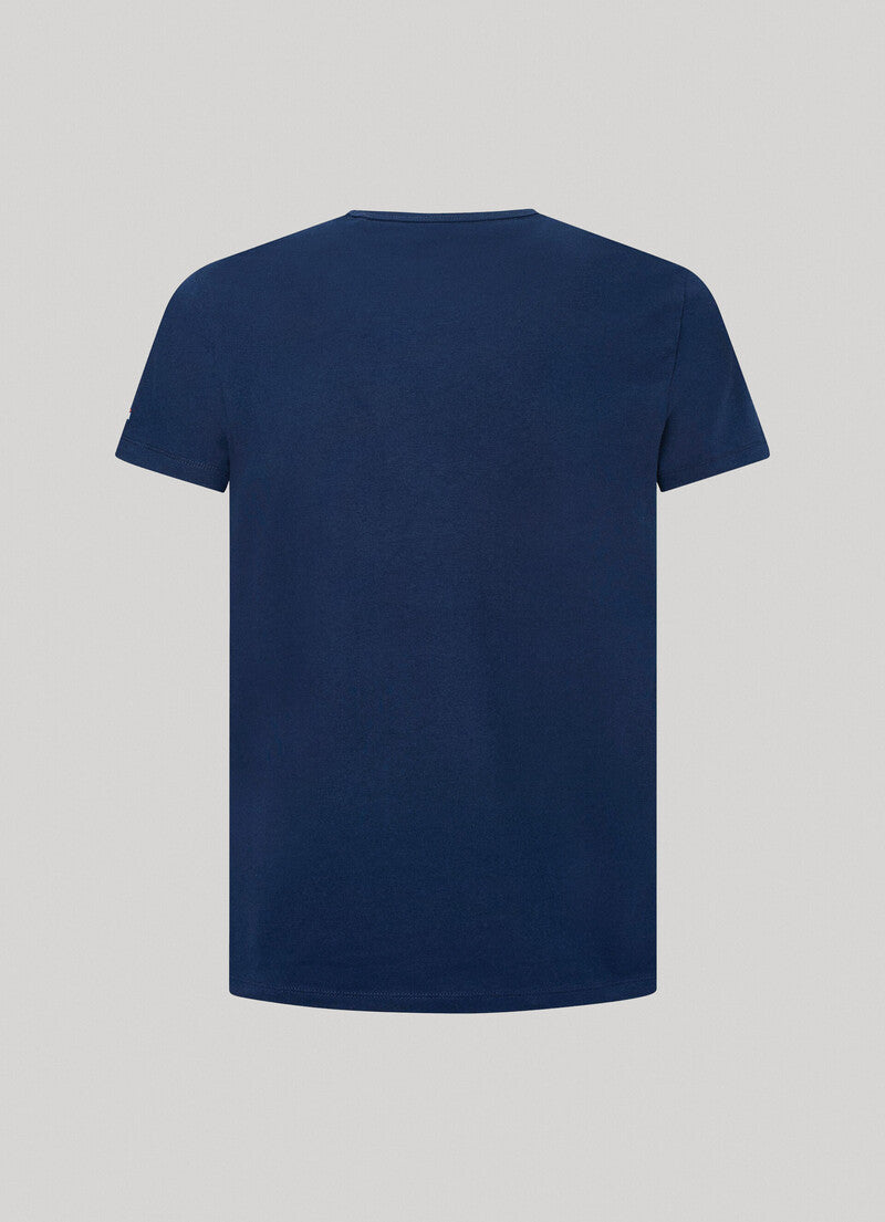 Pepe Jeans Effortless Style and Comfort Navy Blue T-Shirt for Men