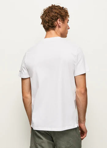 Pepe Jeans PM508709 - Rooney Logo Letters Elevate White Tee For Men