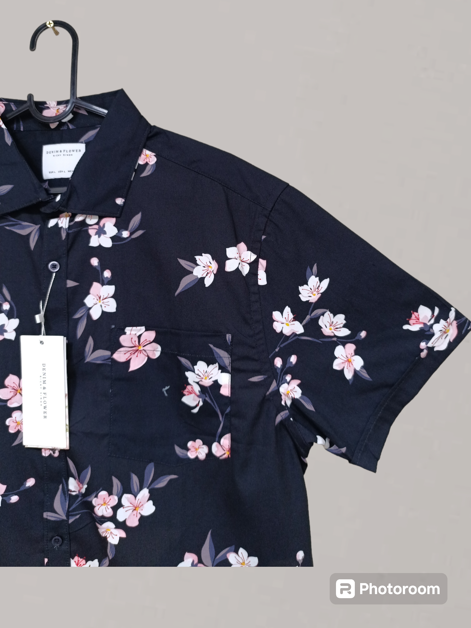 Denim Flower Ricky Singh Floral Short Sleeve Shirt