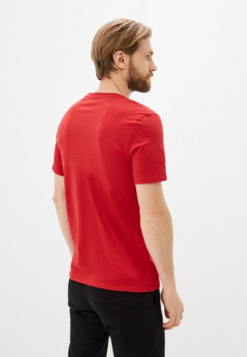 GUESS T-shirt RED MENS TRIANGLE LOGO