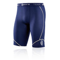 SKINS DNAMIC MENS COMPRESSION HALF TIGHTS - NAVY BLUE
