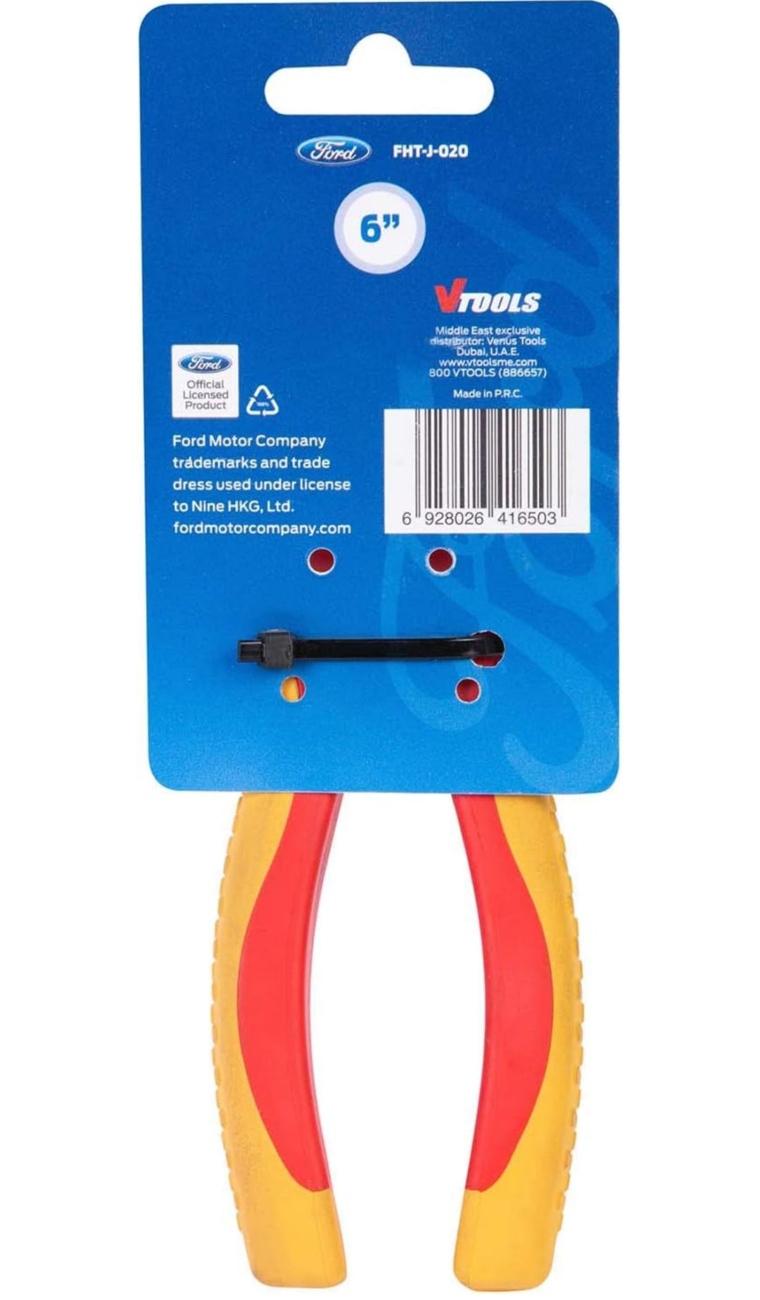 Ford Tools Heavy Duty Chrome Vanadium Diagonal Cutter, 6 Inch, Fht-J-020