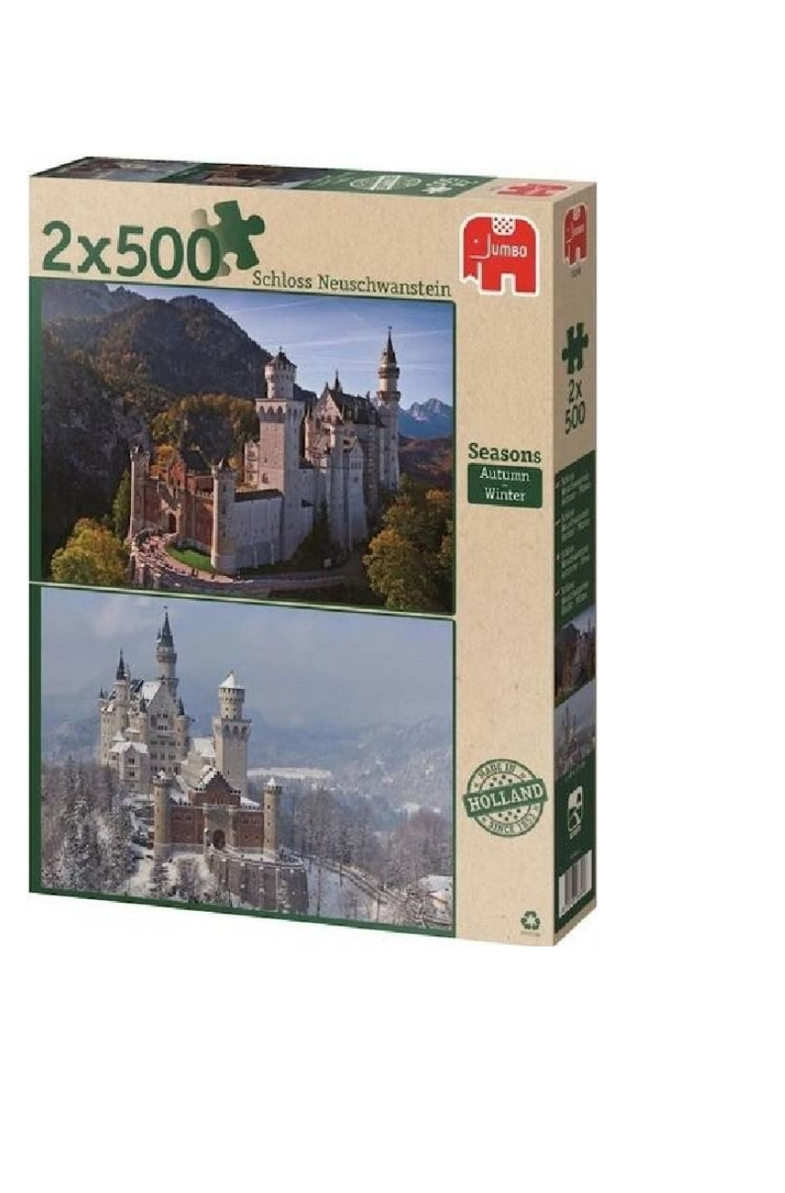 Jumbo Neuschwanstein Castle Autumn and Winter 2 x 500 pieces
