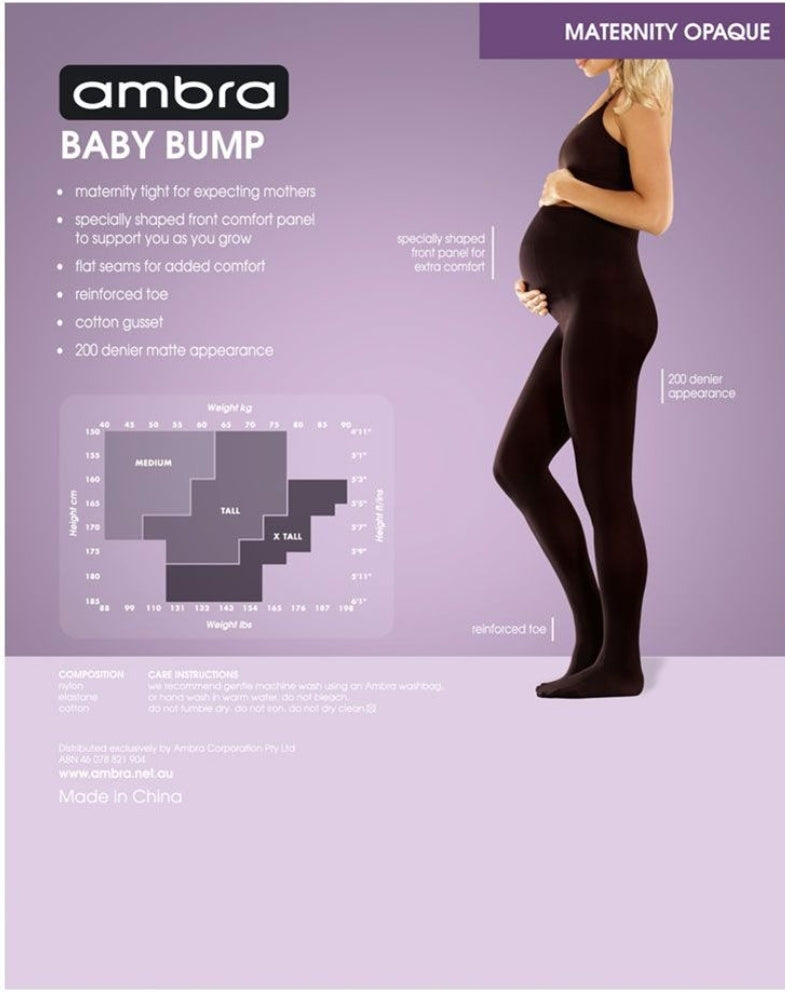 Ambra Baby Bump 200D Opaque Tight Black