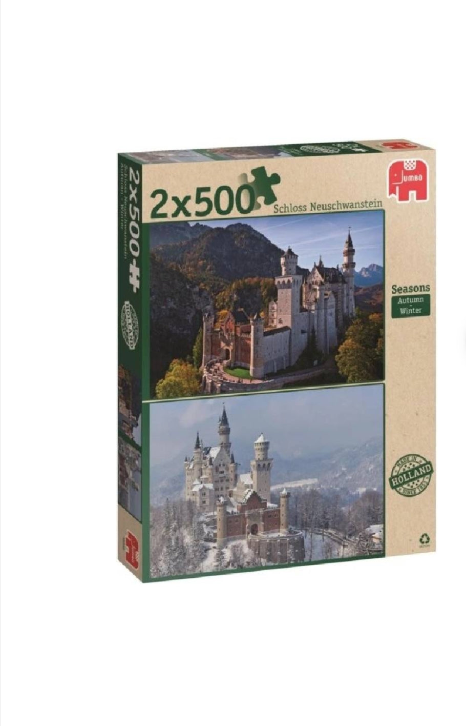Jumbo Neuschwanstein Castle Autumn and Winter 2 x 500 pieces