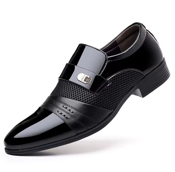 Clarks CitiForm Slip-On Men’s Black Gloss Leather Shoes