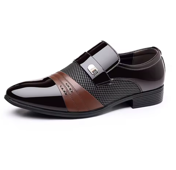 Clarks CitiForm Slip-On Men’s Black Gloss Leather Shoes