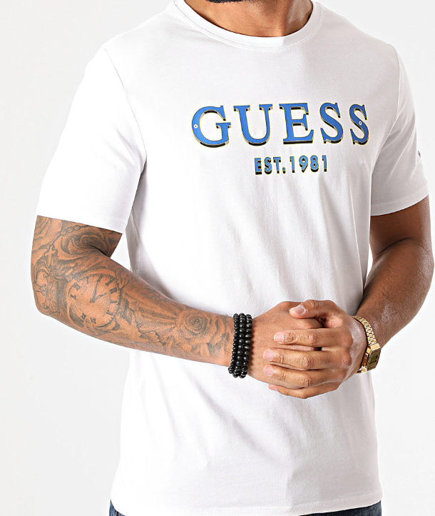 Guess Men's EST. 1981 T-Shirt – White