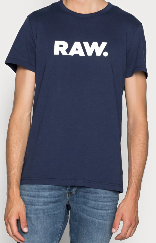 G-STAR Print T-shirt - dark blue