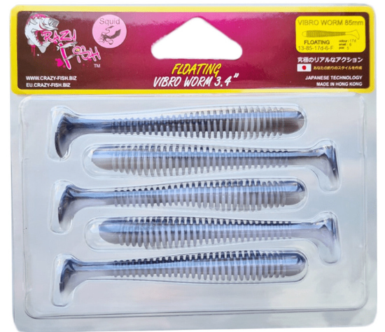 Crazy Fish Floating Vibro Worm Fish Bait