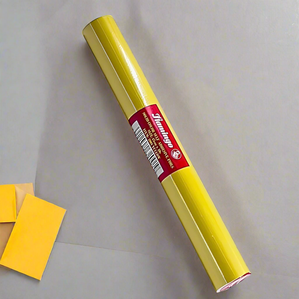 Self Adhesive Foils Solid Color Yellow 45cm x 10 yard