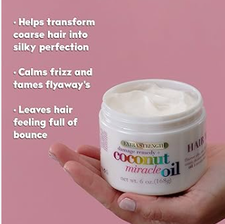 Ogx Coconut Miracle Oil Hair Mask For Damaged Hair| 168gm