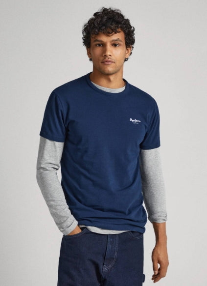 Pepe Jeans Effortless Style and Comfort Navy Blue T-Shirt for Men