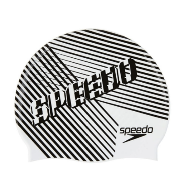 Speedo Junior Slogan Cap Polyester Cap - Black/White