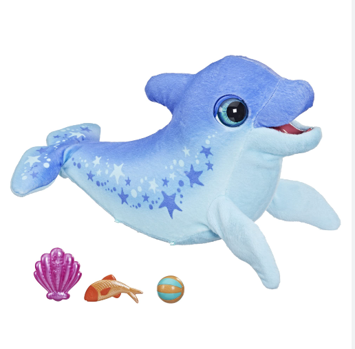 furReal Dazzlin' Dimples My Playful Dolphin, 80+ Sounds and Reactions, Interactive Toy Electronic Pet, Ages 4 and Up