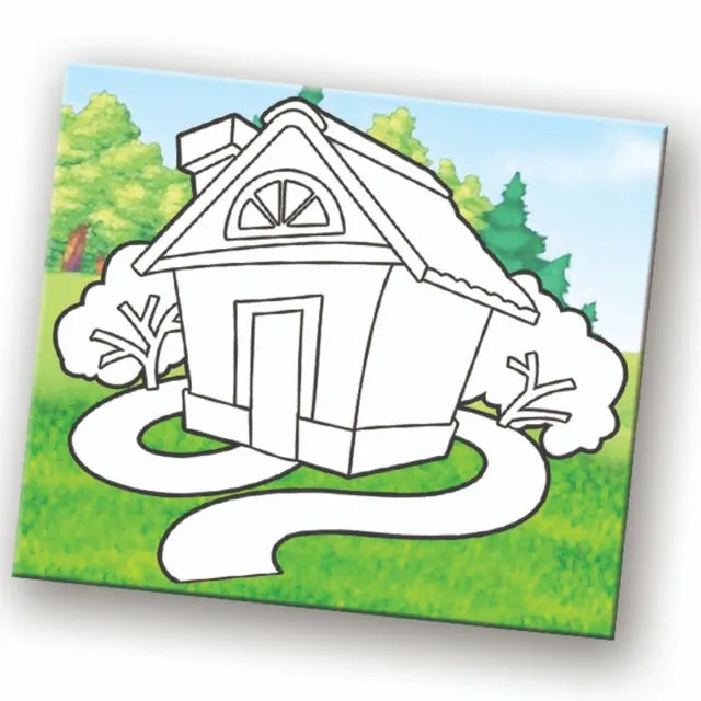 Toykraftt Sand Art Pictures - Fantasy Houses & Castles Craft Kit for Kids
