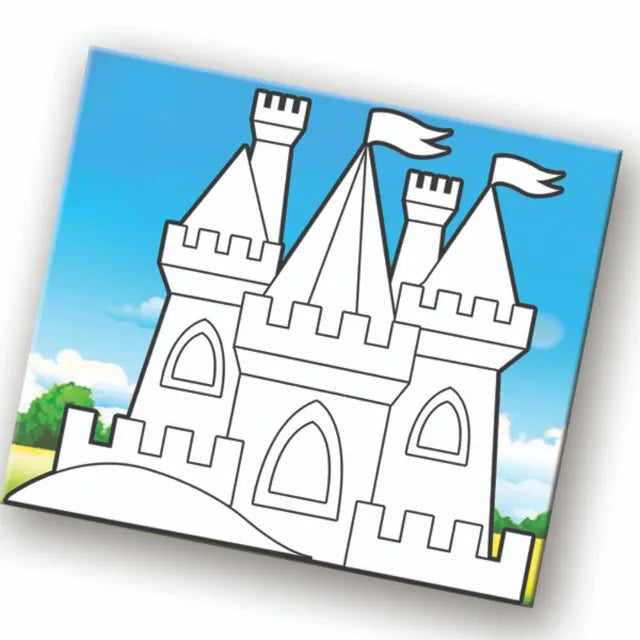Toykraftt Sand Art Pictures - Fantasy Houses & Castles Craft Kit for Kids