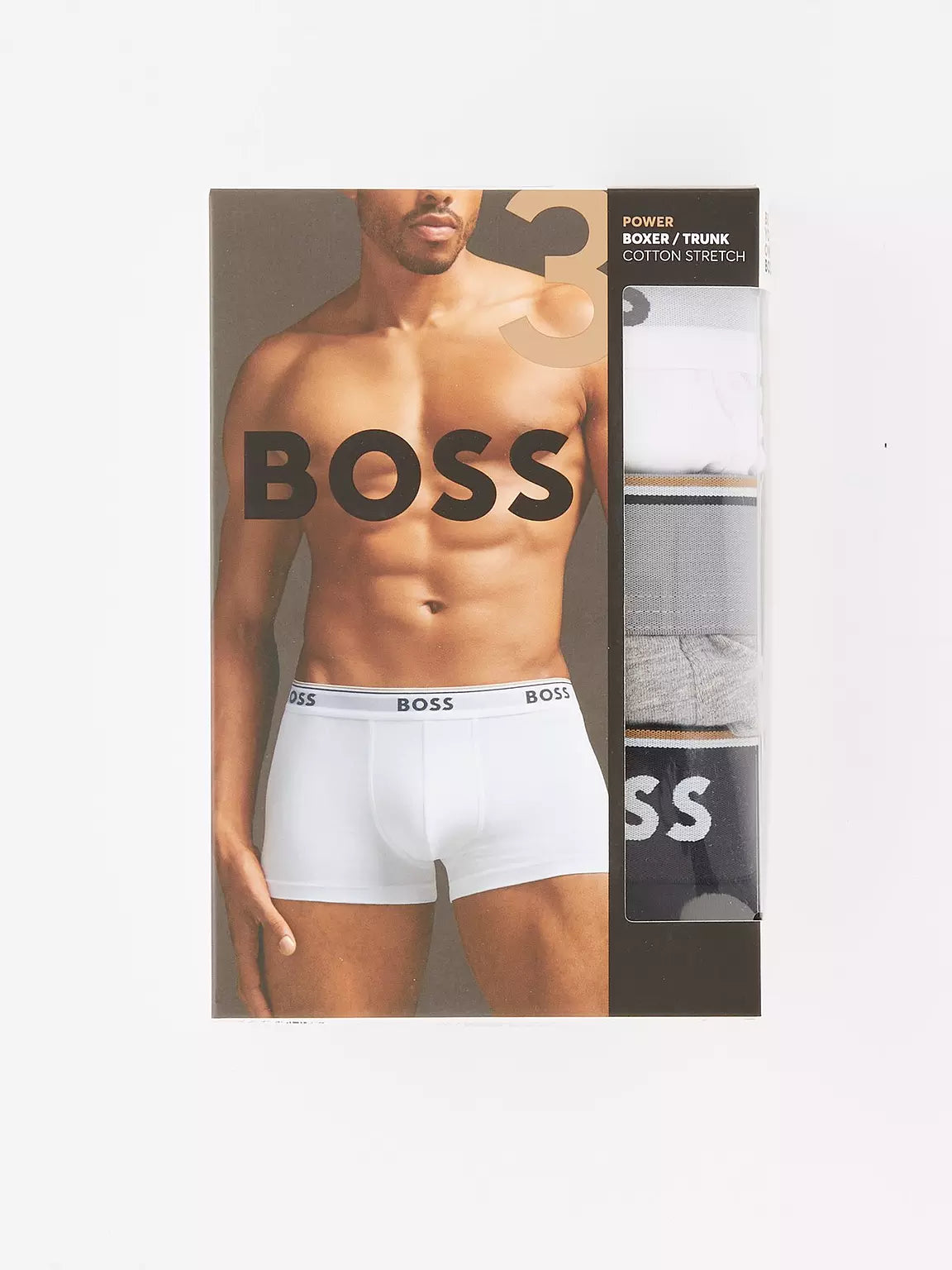 BOSS 3 Pack Power Trunks - Black/White/Grey