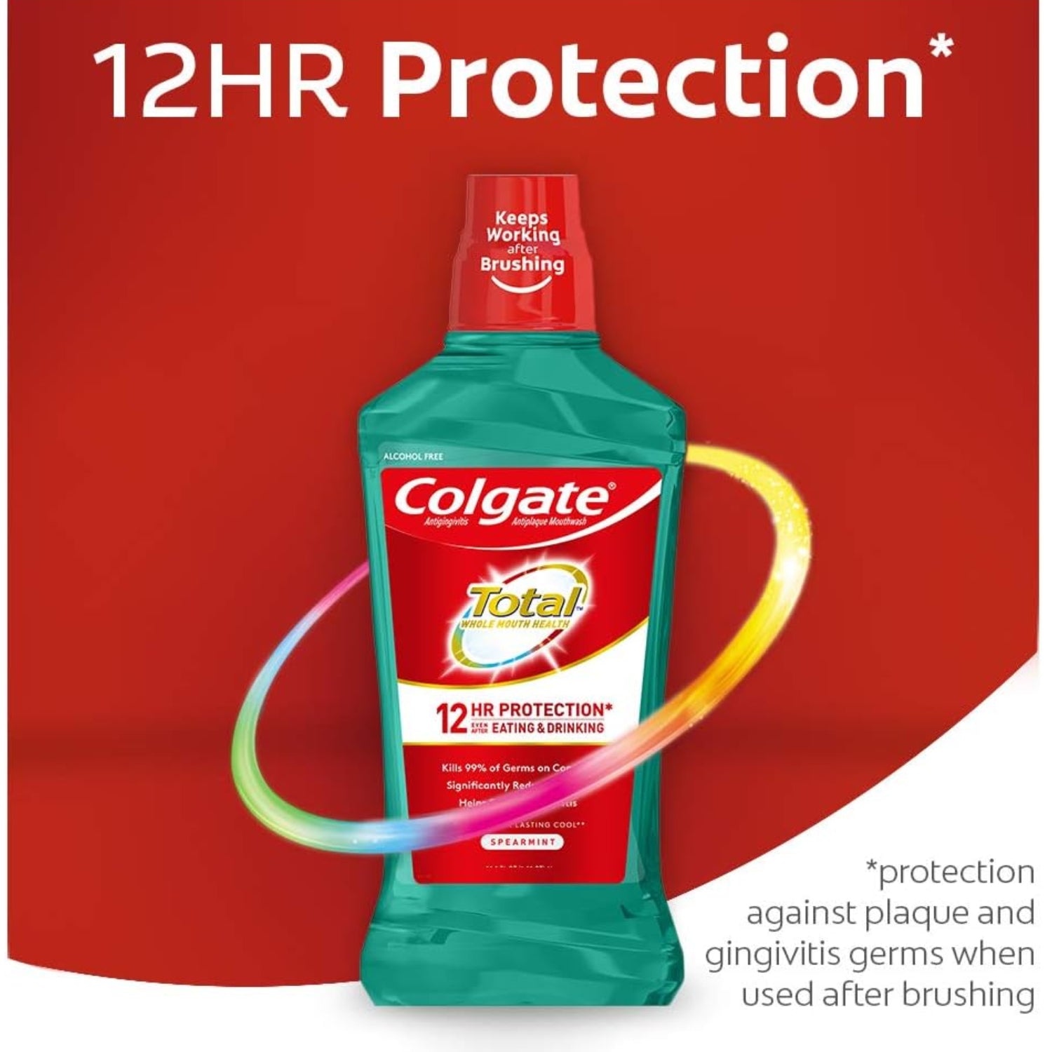 Colgate Total Pro-Shield Alcohol Free Mouthwash, Peppermint - 500mL