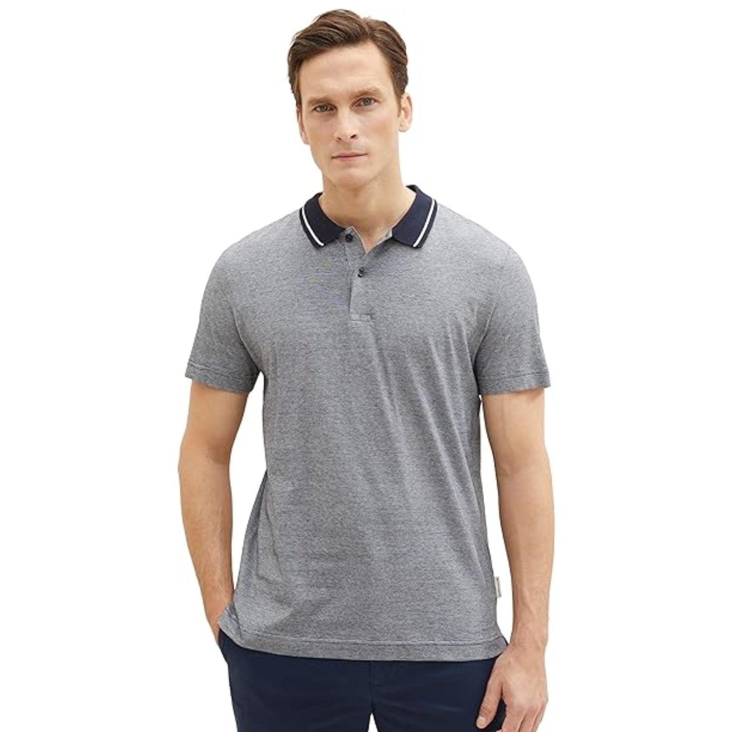 TOM TAILOR Men's 1036437 Polo shirt Navy Stonington Blue Stripes