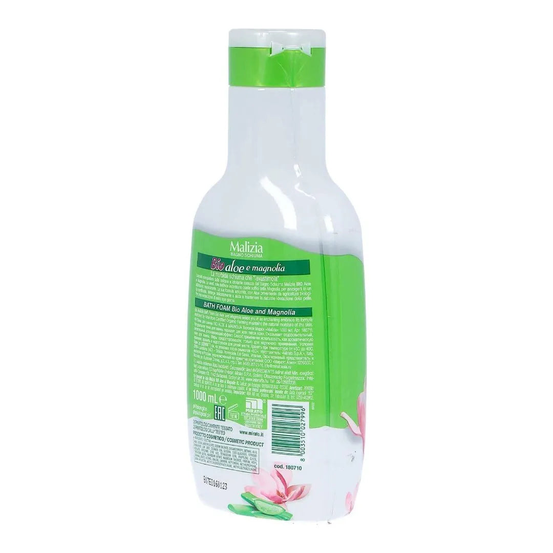 Malizia Bio Aloe and Magnolia Shower Gel 1L - Nourish Your Skin