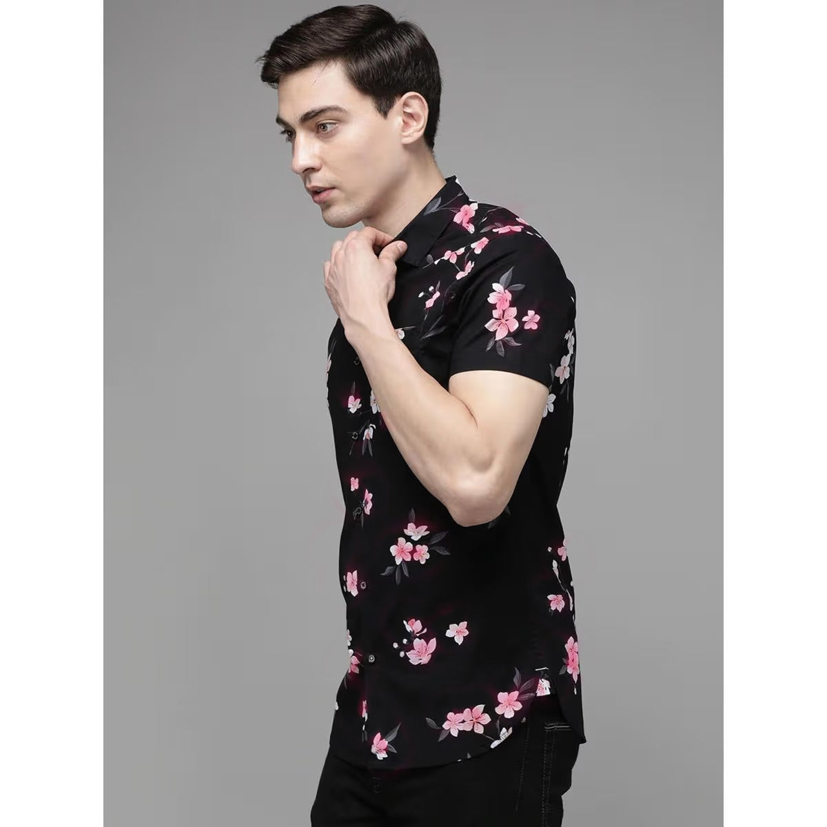 Denim & Flower(Ricky Singh)  Floral Short Sleeve Shirt