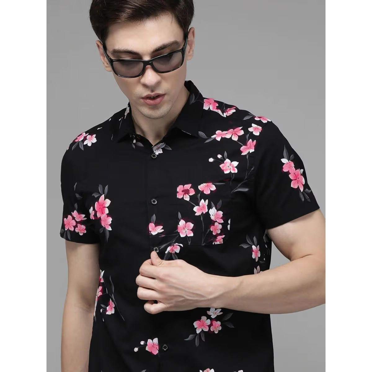 Denim & Flower(Ricky Singh)  Floral Short Sleeve Shirt