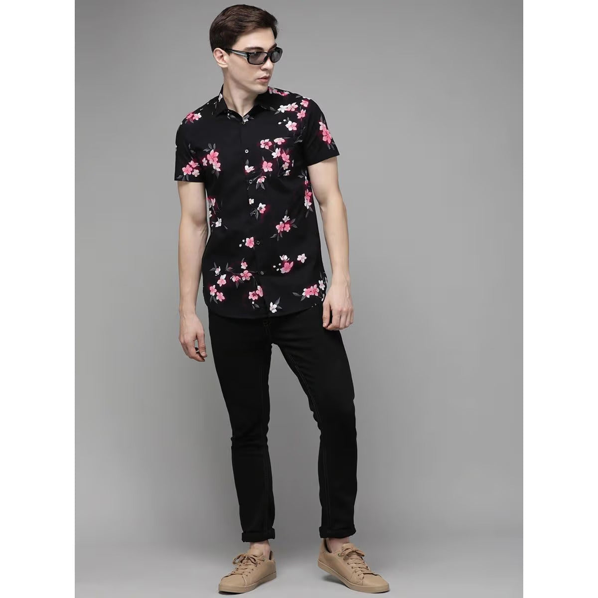 Denim & Flower(Ricky Singh)  Floral Short Sleeve Shirt