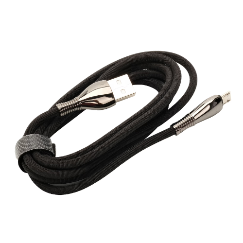 JBQ Nylon Micro To USB Data Cable Cb-12P2, 3.0A, 150cm, Black