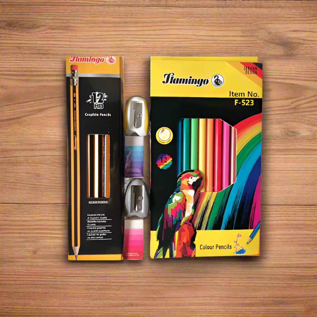 Flamingo Kids Drawing Tool Set