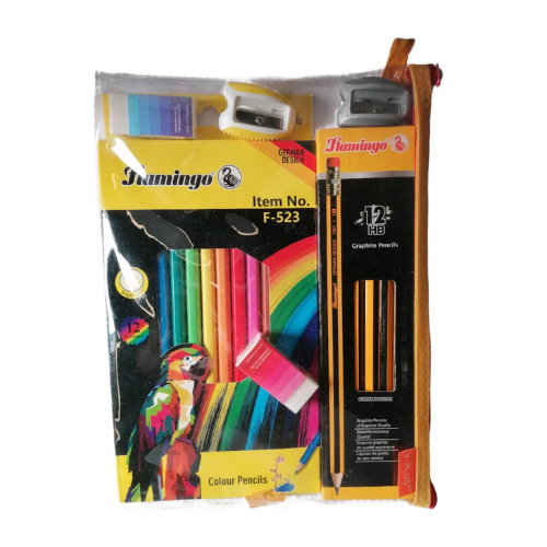 Flamingo Kids Drawing Tool Set