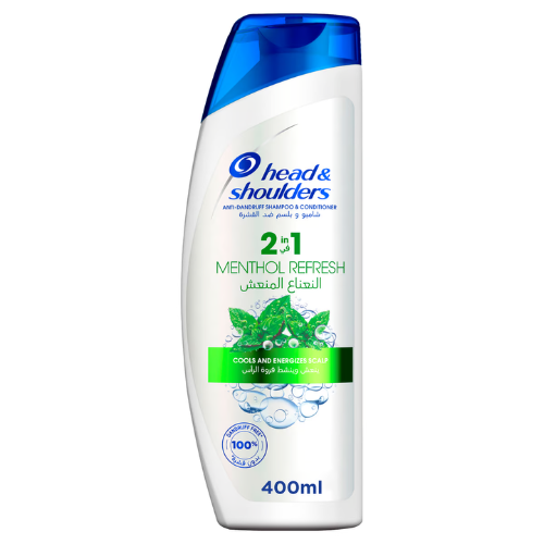 Menthol Refresh Anti-Dandruff Shampoo White/Blue 400ml