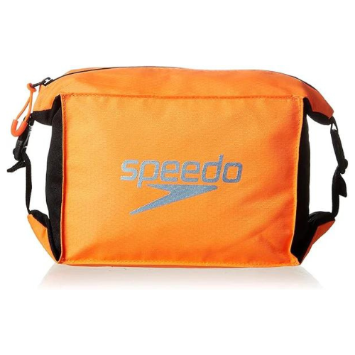 Speedo Unisex Adult Pool Bag, Black/Fluo Orange, One Size