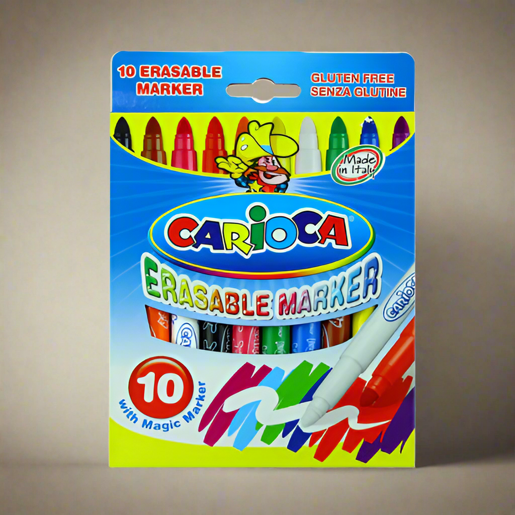 Carioca Magic Erasable Markers 10 Quality Colors