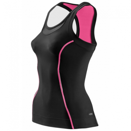 SKINS Bio A200 womens Black/Pink racer back top