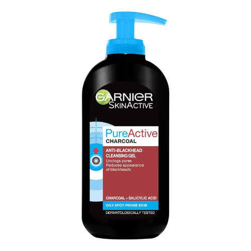 Garnier Anti-Blackhead Charcoal Gel Wash With Charcoal Face Cleanser  | 200ml