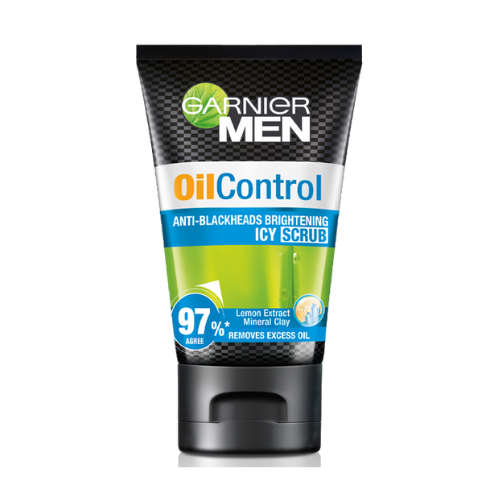 Garnier Men Oil Control Anti-Blackheads Brightening Icy Scrub - 100ml