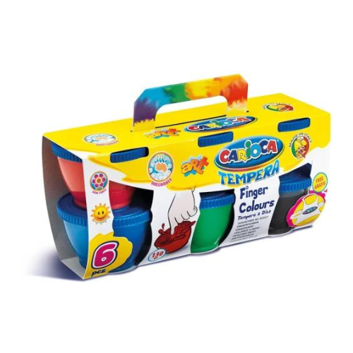 Carioca Finger Paint Set With 6 Gift Capes