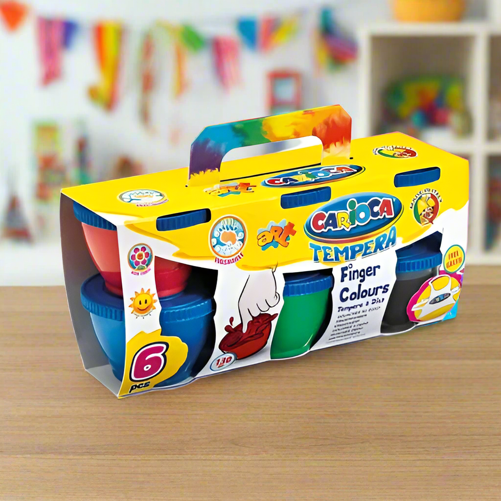 Carioca Finger Paint Set With 6 Gift Capes