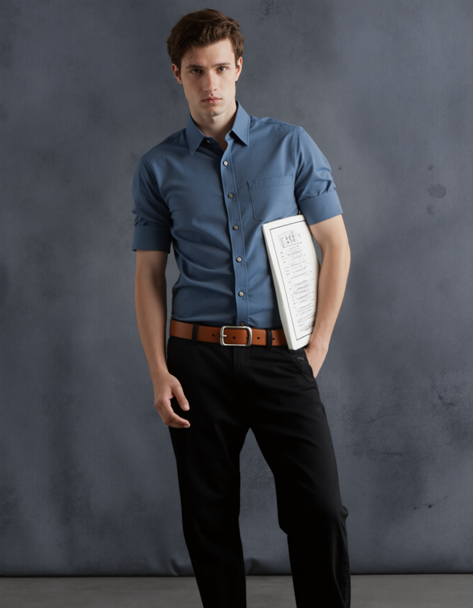 Charles Tyrwhitt Men’s Light Blue Long Sleeve Shirt – Classic Formal Shirt