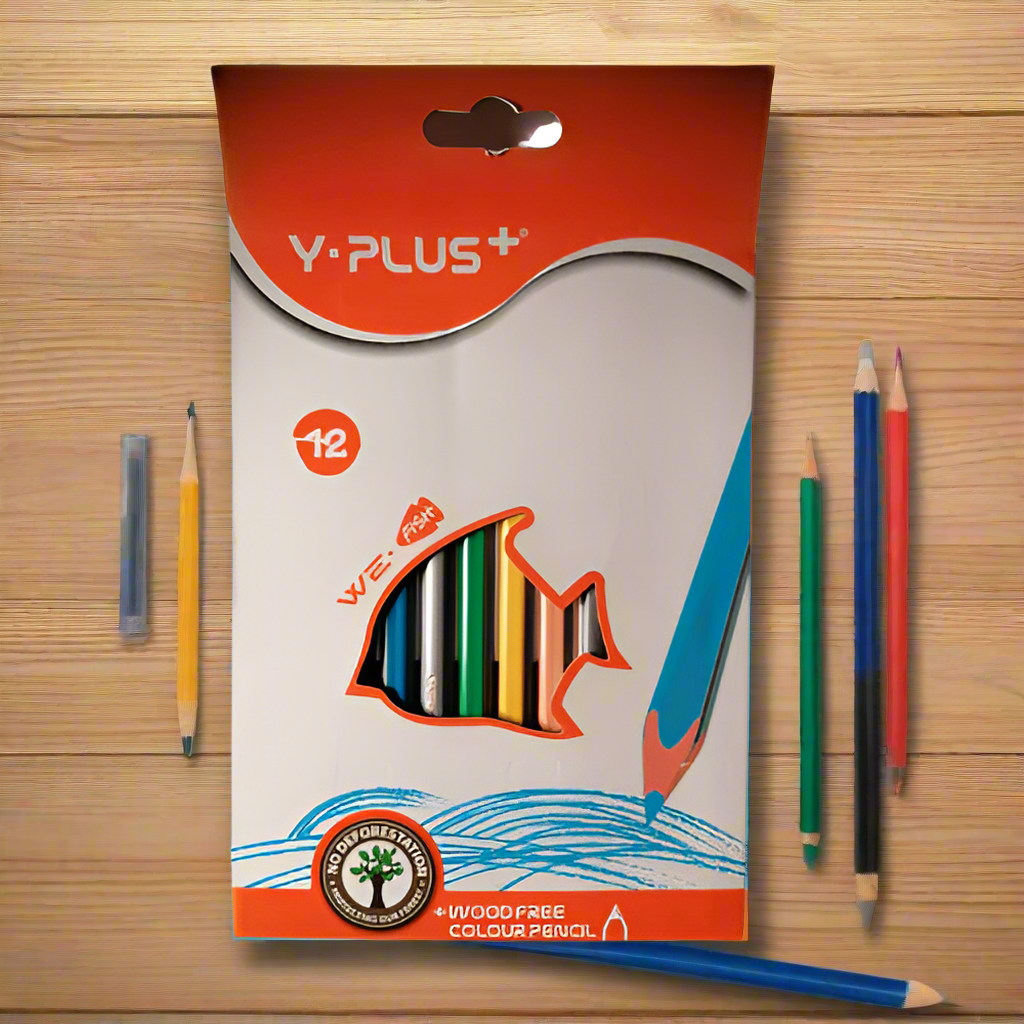 Y-Plus 12 We Fish Color Pencils Wood Free