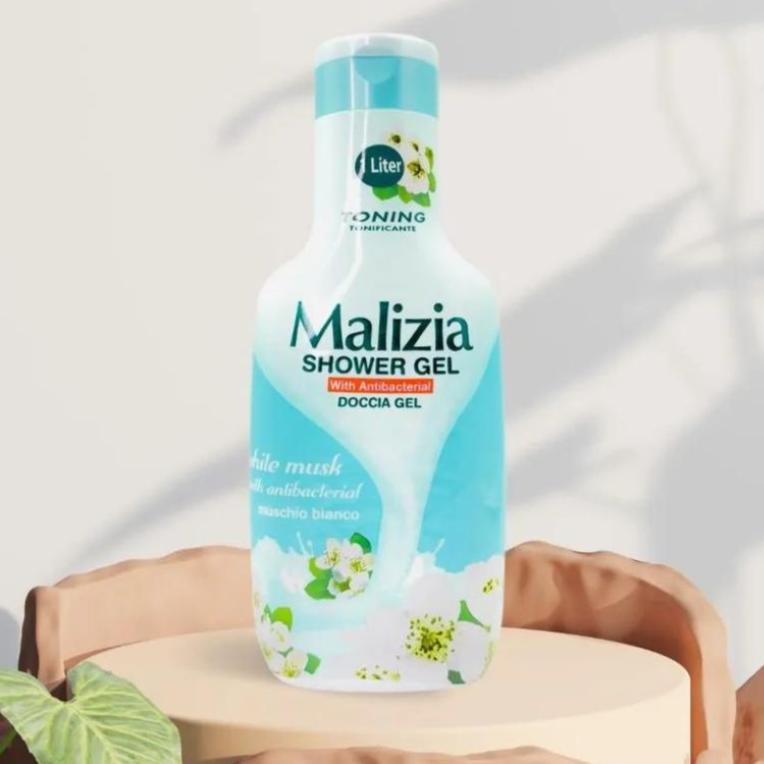 Malizia Antibacterial White Musk Shower Gel 1L - Purity in Every Drop