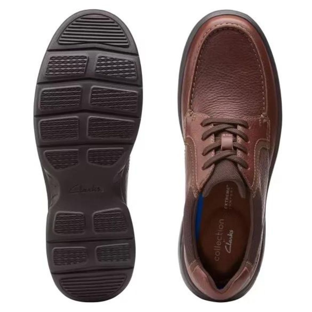Clarks Bradley Vibe Tan Tumbled Leather Shoes for Men - Step into Luxury