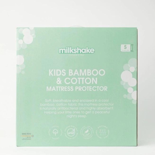 Fantastic Model Milkshake Kids Bamboo & Cotton Mattress Protector White C=70x130+25CM