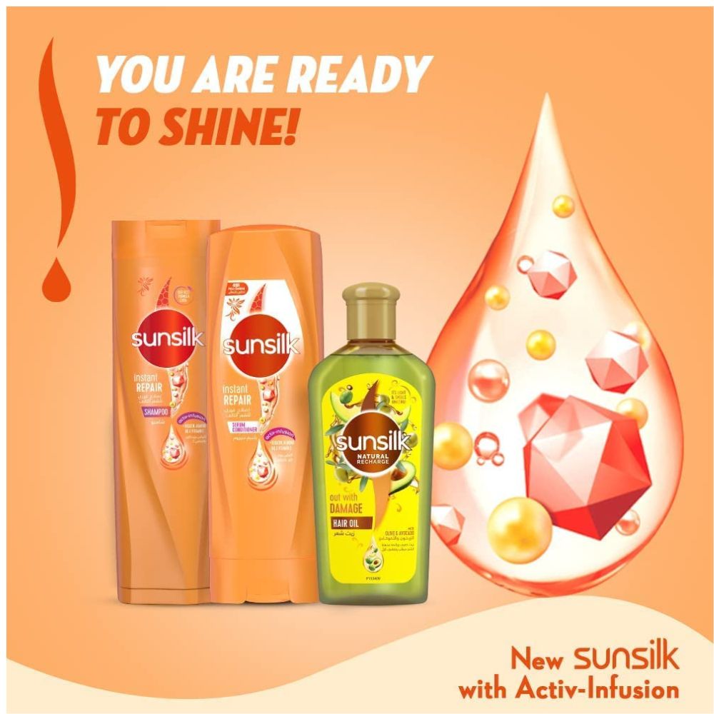 Sunsilk Keratin Repair Shampoo for Damaged Hair - With Almond Oil & Vitamin C