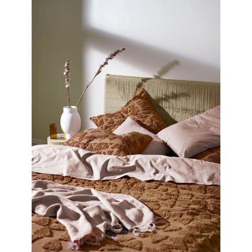 Aura Home Maya Queen Quilt Cover - Caramel